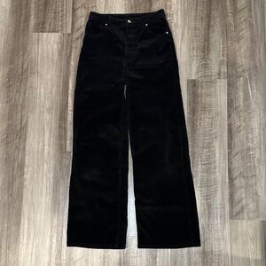 H&M Divided Black Wide Leg Corduroy Jeans - 6